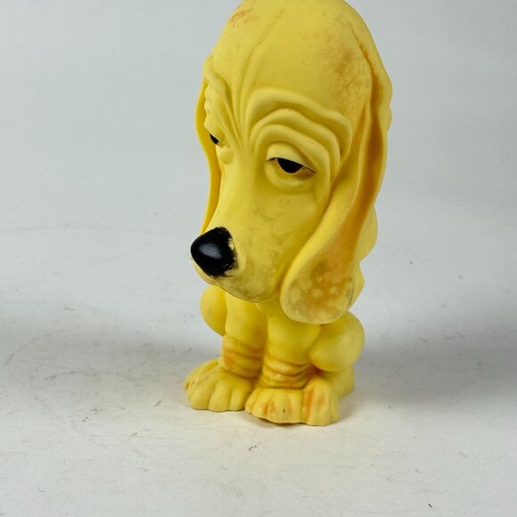 Vintage Kaysam Yellow Sad Puppy Dog Rubber Adorable Droopy Eyes & Soft Retro Sty - Picture 4 of 8